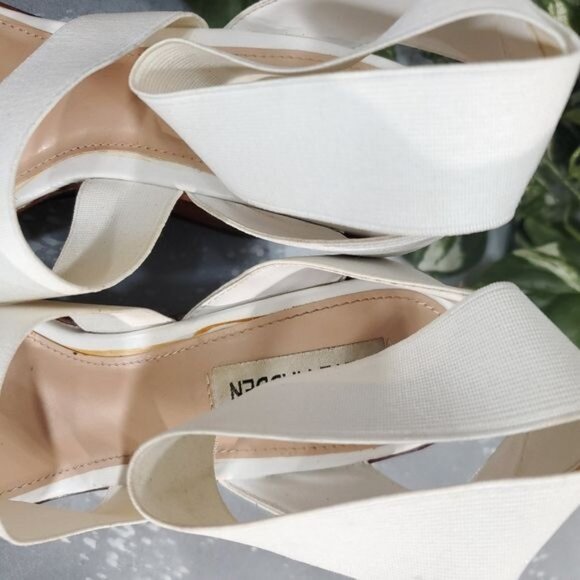 Steve Madden White Blondy Platform Wedge Sandal - Picture 7 of 10